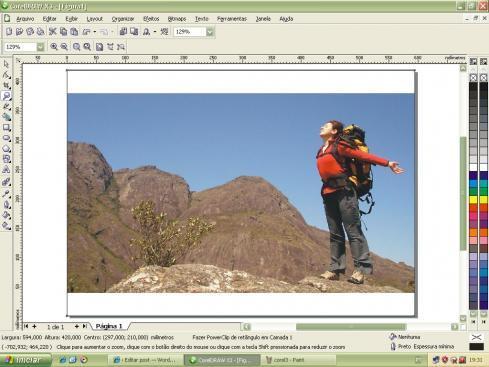 Publicidade em CorelDraw X3 Vamos abrir essa imagem em CorelDraw. Para isso basta ir no menu arquivo, importar e abrir a imagem escolhida.