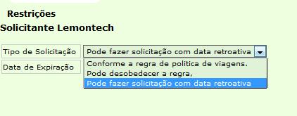 Restrições e Data de Expiração Para liberar o acesso a politica de restrições, primeiro localize o usuário que deseja alterar e clique