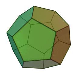 O dodecaedro é composto por 12 faces