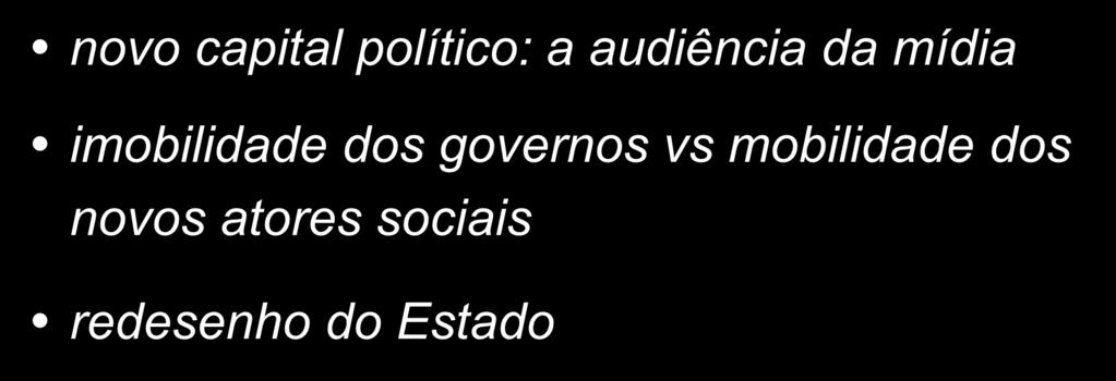 Encruzilhadas novo capital político: a audiência da mídia imobilidade