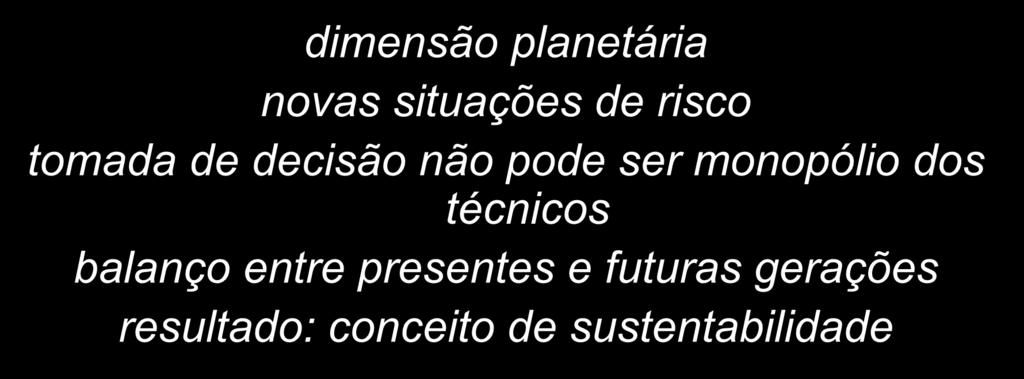 Encruzilhadas dimensão planetária novas situações de risco tomada de decisão não pode ser