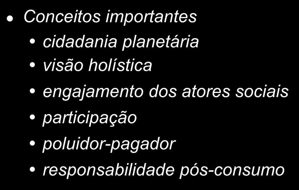 Sustentabilidade Conceitos importantes cidadania planetária visão holística