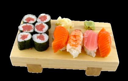 Camarão Empanado (2 un) R$ 10,90 Breaded Shrimp Sushi with Teryaki Sauce (2 units) Sushi de Kani (2 un) R$ 5,90 Kani sushi (2 units) Sushi de Peixe Branco