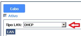 Figura 6 - Tela de configuração de tipo de rede (DHCP ou IP Fixo) IPFIX (fixo): configuração manual da rede IP DHCP (dinâmico): configuração automática da rede IP 3.