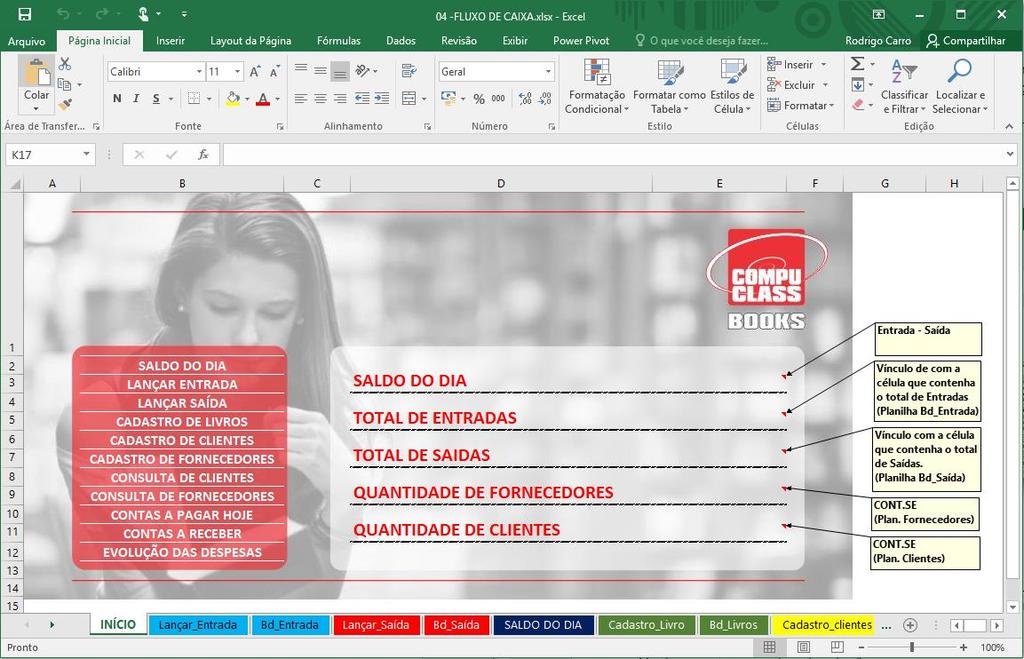 XLSX que se encontra formatado e pronto para iniciarmos o projeto vide a figura abaixo.