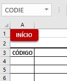 Na célula E4 da planilha LANÇAR_ENTRADA digite a fórmula: =MÁXIMO(CODIE)+1 A função Máximo vai capturar o maior valor da coluna A que nomeamos como CODIE, ou seja, o último código de