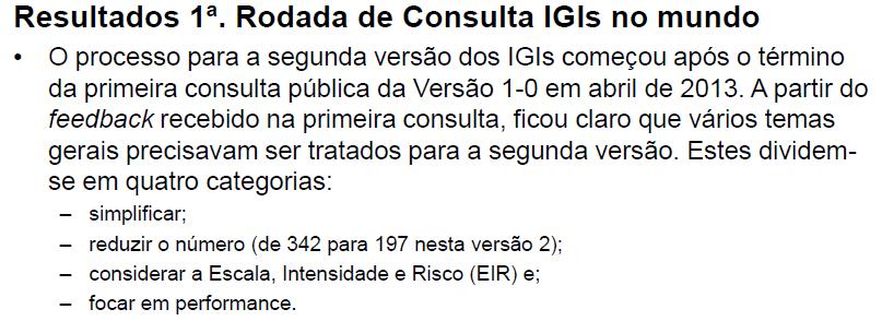 Elaboração do IGI