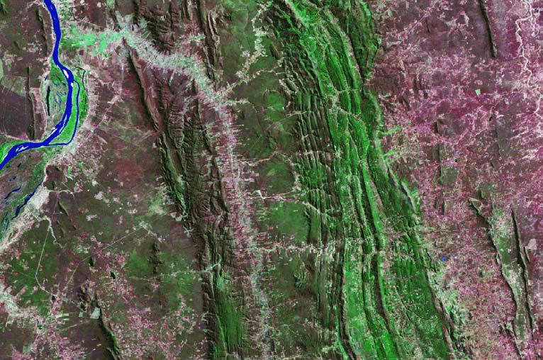 espacial do Mosaico SRTM da América do Sul (a) (resolução espacial de 928