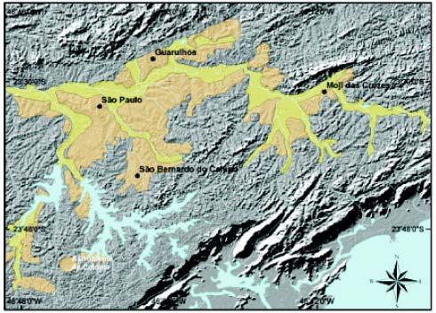 Formação Geológica De acordo com o estudo realizado pelo DAEE para a realização do Mapa de Águas Subterrâneas do Estado de São Paulo, o Aqüífero São Paulo é constituído por rochas sedimentares que