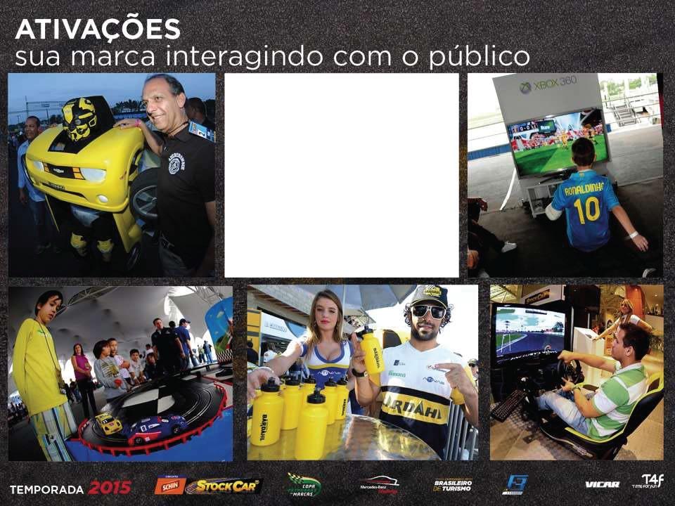 Sua marca no principal evento de automobilismo do Brasil; - Direito a ativação da sua marca e/ou produtos dentro