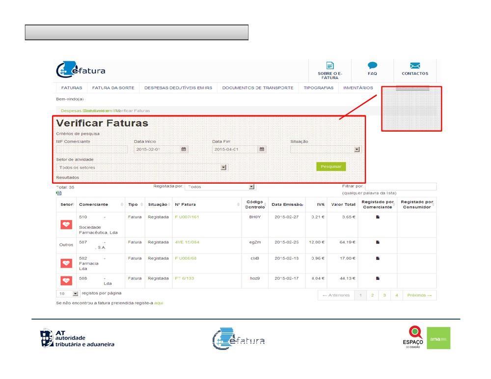 2.2.1 - E-fatura, consulta, recolha,