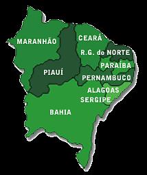 População urbana por região do Brasil Região Nordeste Com mais de 55 milhões de habitantes e peculiaridades geográficas como
