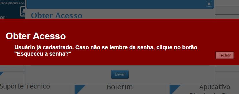 4 - Será encaminhado um e-mail com o login e senha de acesso ao e-mail