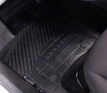 O tapete de borracha é impermeável, robusto e projetado  Esse acessório se encaixa 100% no chão do carro e seu sistema de fixação