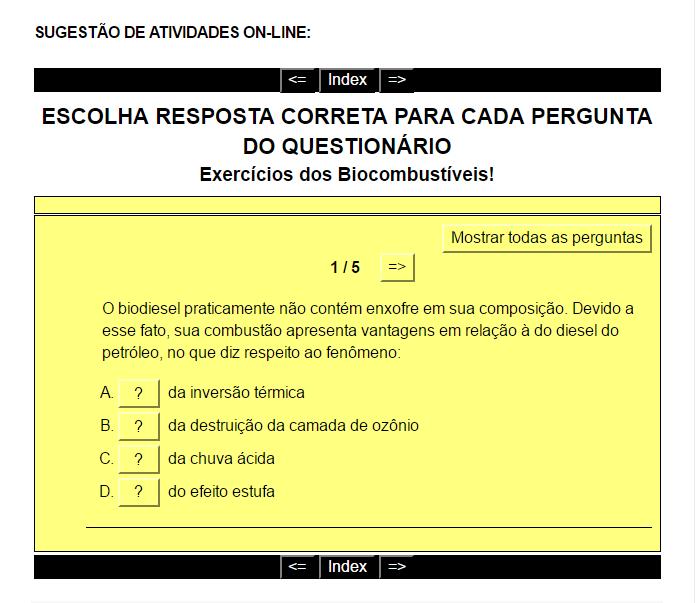 Figura 4 Exercícios on-line.