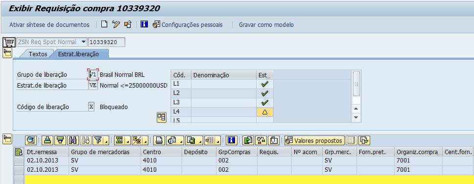 : Categoria do item (Serviço), material, Quantidade, Valor Total de cada item e o somatório dos