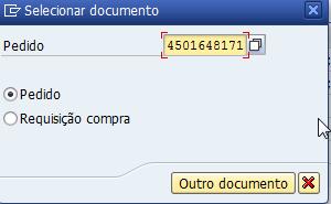 transação ME29N no menu SAP e clicar em Enter.