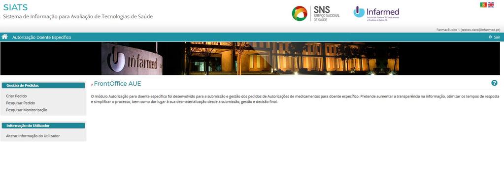 Nota: Caso a decisão da CFT seja Validado, o estado do pedido é alterado para Validado CFT e fica a aguardar aprovação do Conselho de Administração, o qual receberá um e-mail, indicando que o pedido