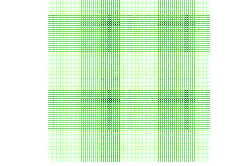 Figura 11 Laje discretizada com grelha de 5x5 cm Resultados obtidos através da analogia de grelha e : Momentos Fletores (knm/m) 1 12,5 12 11,5 11 10,5 10 9,5 9 8,5 8