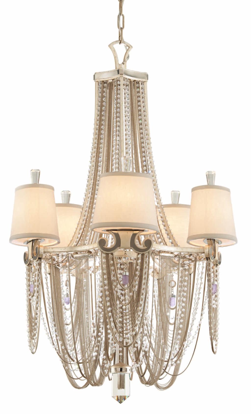 FLIRT 157-05-E14 Lustre Tipo Candelabro para Cinco Lâmpadas Acabamento em