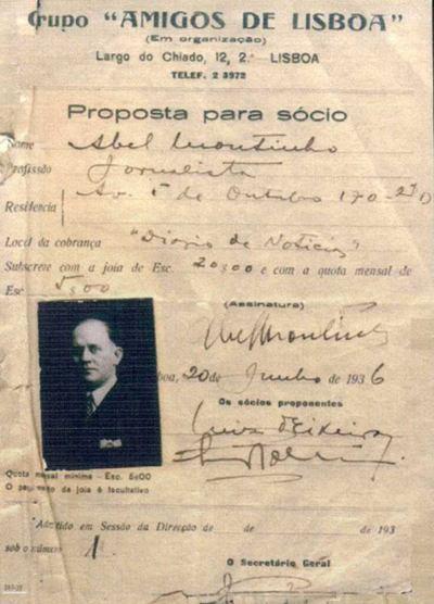 Foi admitido nas sessões da Direção de 4 de maio de 1937 e de 4 de abril de 1944,