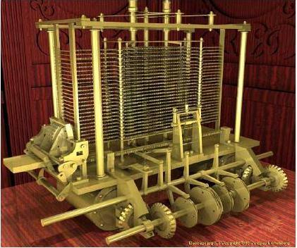 Máquina de Babbage Entre 1821 a 1833 o matemático Britânico Charles Babbage desenvolveu uma máquina que realizava cálculos aritméticos através de um único algoritmo que foi considerado os primeiros