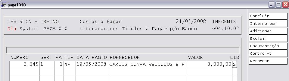 PAGA0100, entre no programa PAGA1010 selecione liberar e período que vão