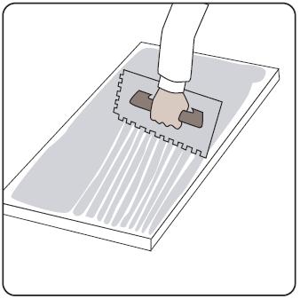 4.2 Colocação dos Painéis EPS 1. Aplicar a argamassa sobre o painel EPS.