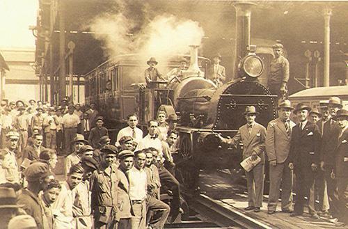 A Baroneza 1ª Locomotiva do Brasil, inaugurada em 30 de abril de 1854.