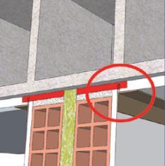 Muitas das vezes, as camadas elásticas são colocadas restritamente por cima da alvenaria de tijolo furado.