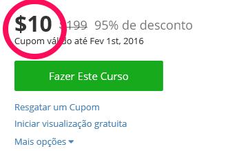 Basicamente, depois de assinar a lista de mailing deles recebi quase que semanalmente (as vezes até com mais intesidade) oportunidades de descontos em quase todos os cursos.