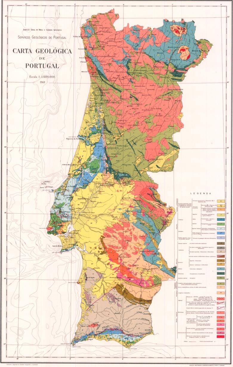 Carta Geológica de Portugal à escala 1/1.000.