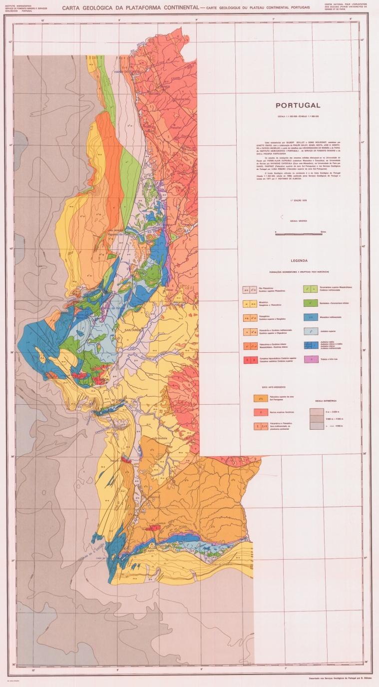 Carta Geológica de Portugal à escala 1/1.000.