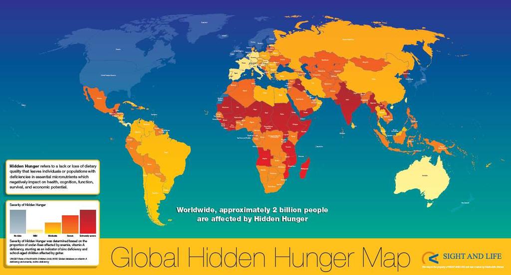 A Fome Oculta=Deficiências de Micronutrientes No mundo,