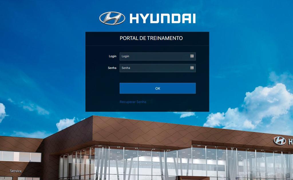 COMO ACESSAR O PORTAL Você poderá acessar o Portal de Treinamento Hyundai através de um navegador de sua preferência, pelo endereço mencionado abaixo: www.treinamentohyundai.com.