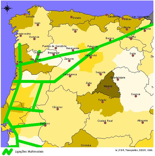 geografia, demografia e economia, três importantes factores de estudo, desenho e decisão política sobre a estruturação das acessibilidades no território Sob o ponto de vista geográfico, Bragança