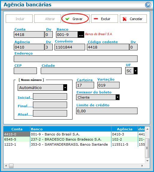 4. Na primeira vez que utilizar esta opção o sistema lhe avisará que não há agências bancárias cadastradas, e pedirá se deseja cadastrá-las agora, clique em Sim. 5.