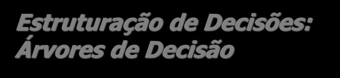 analisar decisões sob risco Permite a análise de Decisões Sequenciais (mais difícil fazer em tabelas) Permite a modelagem