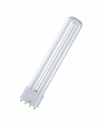 DULUX L 24 W/840 2G11 OSRAM DULUX L LUMILUX Fluorescentes compactas base 2G11 com 4 pinos para a operação com reator eletrônico / eletromagnético Aŕeas de aplicação Escritórios, prédios públicos