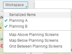 Barra de ferramentas de planejamento de território e ícones de mapa está vinculado a um engenheiro preferencial ou a um território no Plano B.