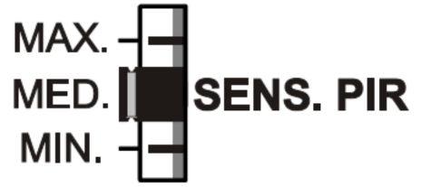 Alimente o sensor DSE-830, o LED MW, LED PIR e LEDs DISPARO piscarão por aproximadamente 30 segundos, indicando que o sensor está estabilizando no ambiente.