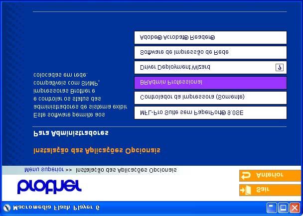 Instalar o utilitário de configuração BRAdmin Professional (Apenas para utilizadores do Windows ) O utilitário BRAdmin Professional foi concebido para gerir a rede Brother ligada a dispositivos como