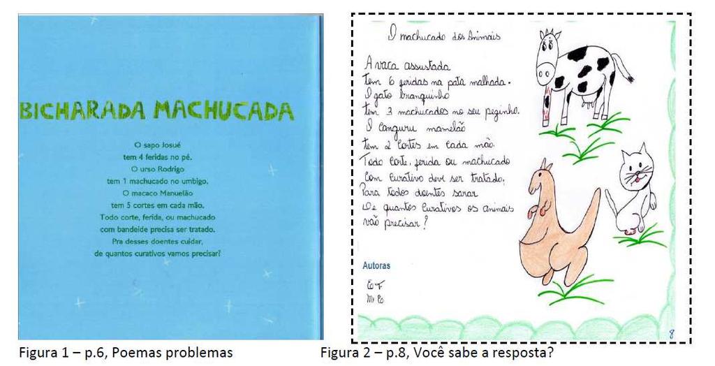 Poemas Problemas: Uma experiência de formação continuada para o Ciclo de Alfabetização 5 Nos exemplos das figuras 1 e 2, podemos observar semelhanças nos poemas criados, tanto em termos de criação