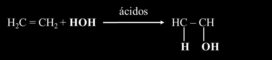 Adição anti-markovnikov ou efeito Kharasch: Reação de adição de HBr na presença de peróxido. O hidrogênio ácido se adiciona ao carbono menos hidrogenado.