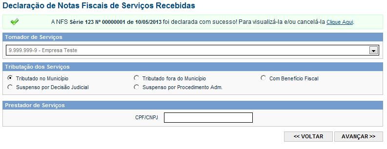 Página 108 de 113 Caso os dados estejam corretos, clique em Declarar.