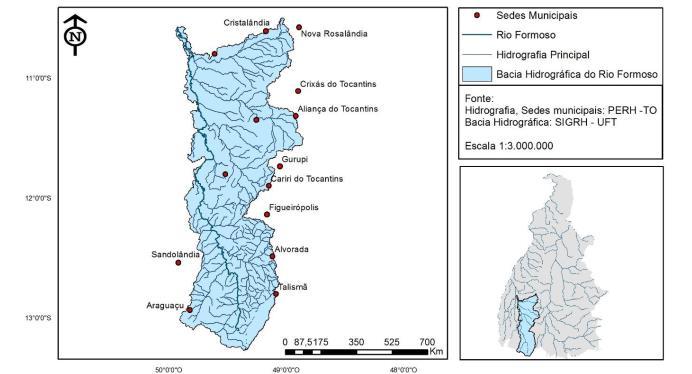 Na região central da bacia hidrográfica Araguaia-Tocantins Área de drenagem = 21.090 km². Projeto de irrigação do Tocantins, quase 50% da Bacia Tocantins- Araguaia + 100.
