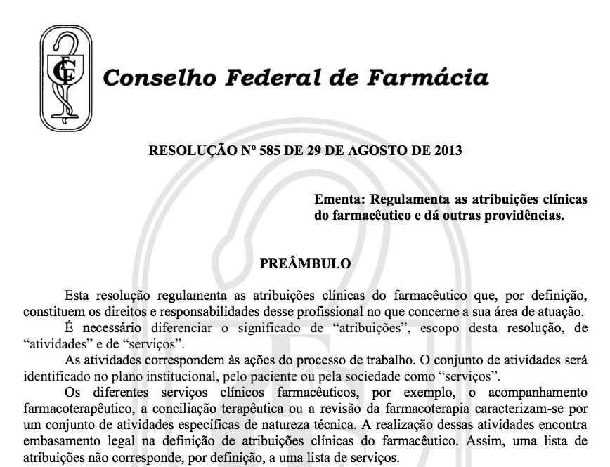 Atribuições Clínicas (Resolução CFF 585/2013) Cuidado à saúde, nos âmbitos individual e coletivo (Art.