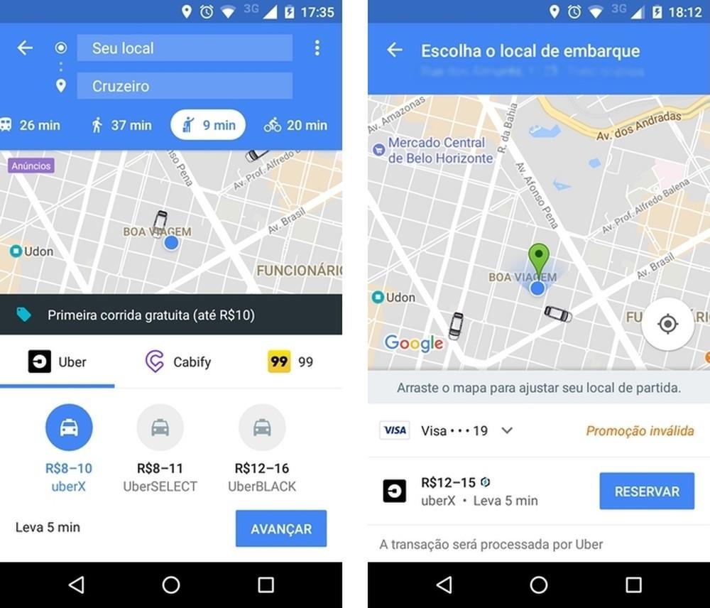 8. Peça uma corrida de Uber O Maps para Android e iphone permite pedir um carro do Uber sem ter o app de corrida instalado no aparelho.