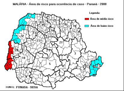No Estado do Paraná, até há poucos anos ainda ocorria transmissão da malária, com casos de autoctonia na Regional de Saúde de Foz do Iguaçu, especialmente no município de São Miguel do Iguaçu, na