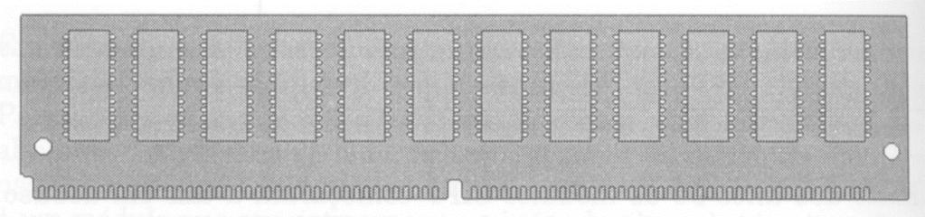 Combinação para chegar a 32 bits num 486 Mais tarde, surgiu os módulos SIMM de memória de 72 vias, que é um pouco maior que o de 3,